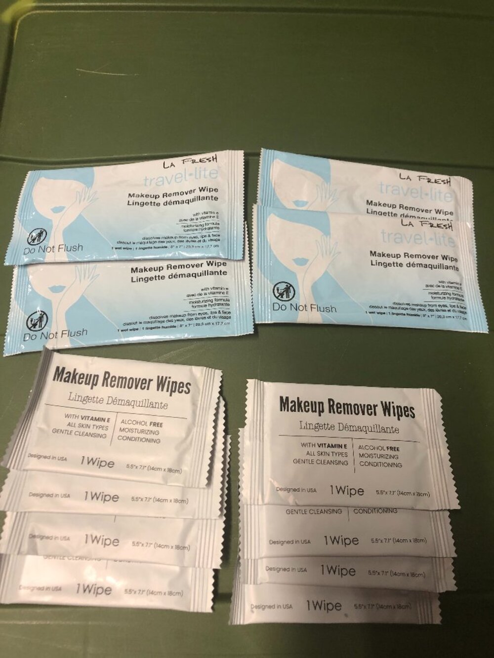 SET of 4 La Fresh Travel Makeup Remover Wipes & 8 Other Remover Wipes